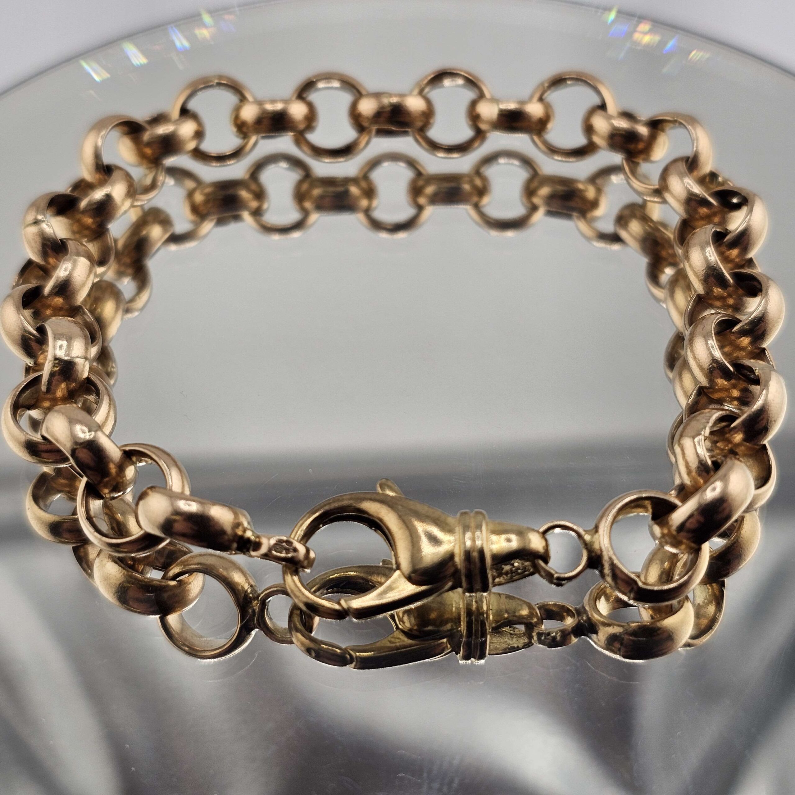 9ct Gold Belcher Bracelet 8.5"