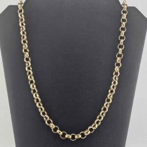 9ct Gold Belcher Necklace 24"
