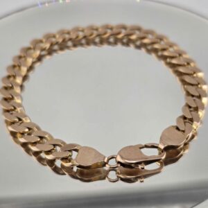 9ct Gold Curb Bracelet 8"