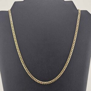 9ct Gold Curb Necklace 22"