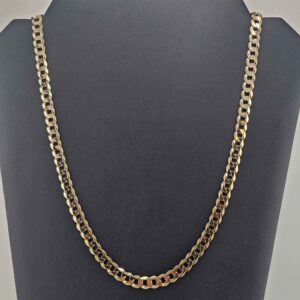 9ct Gold Curb Necklace 22"