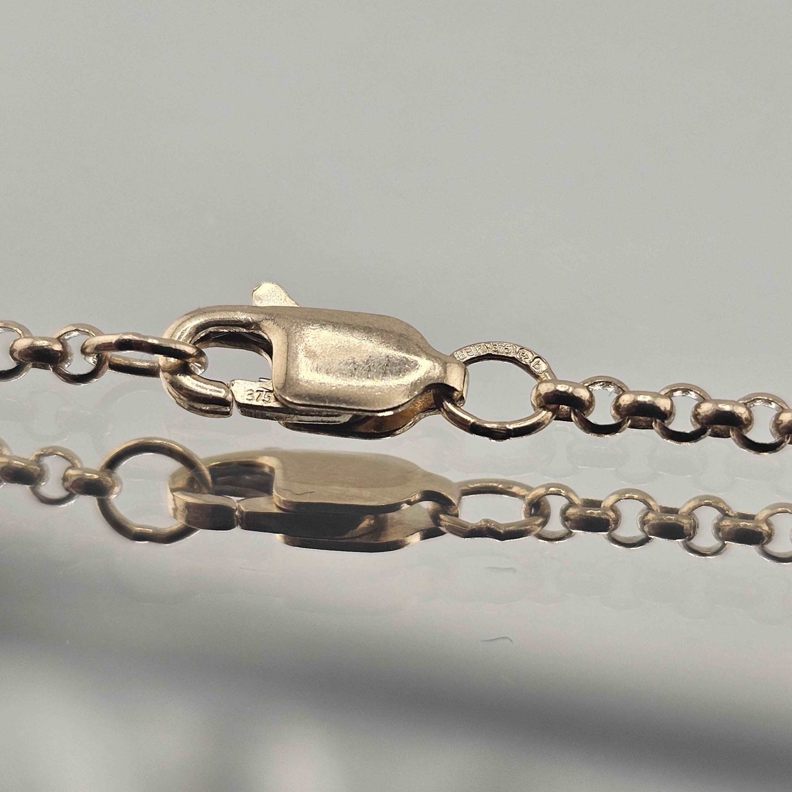 9ct Gold Belcher Necklace 30" - Image 3