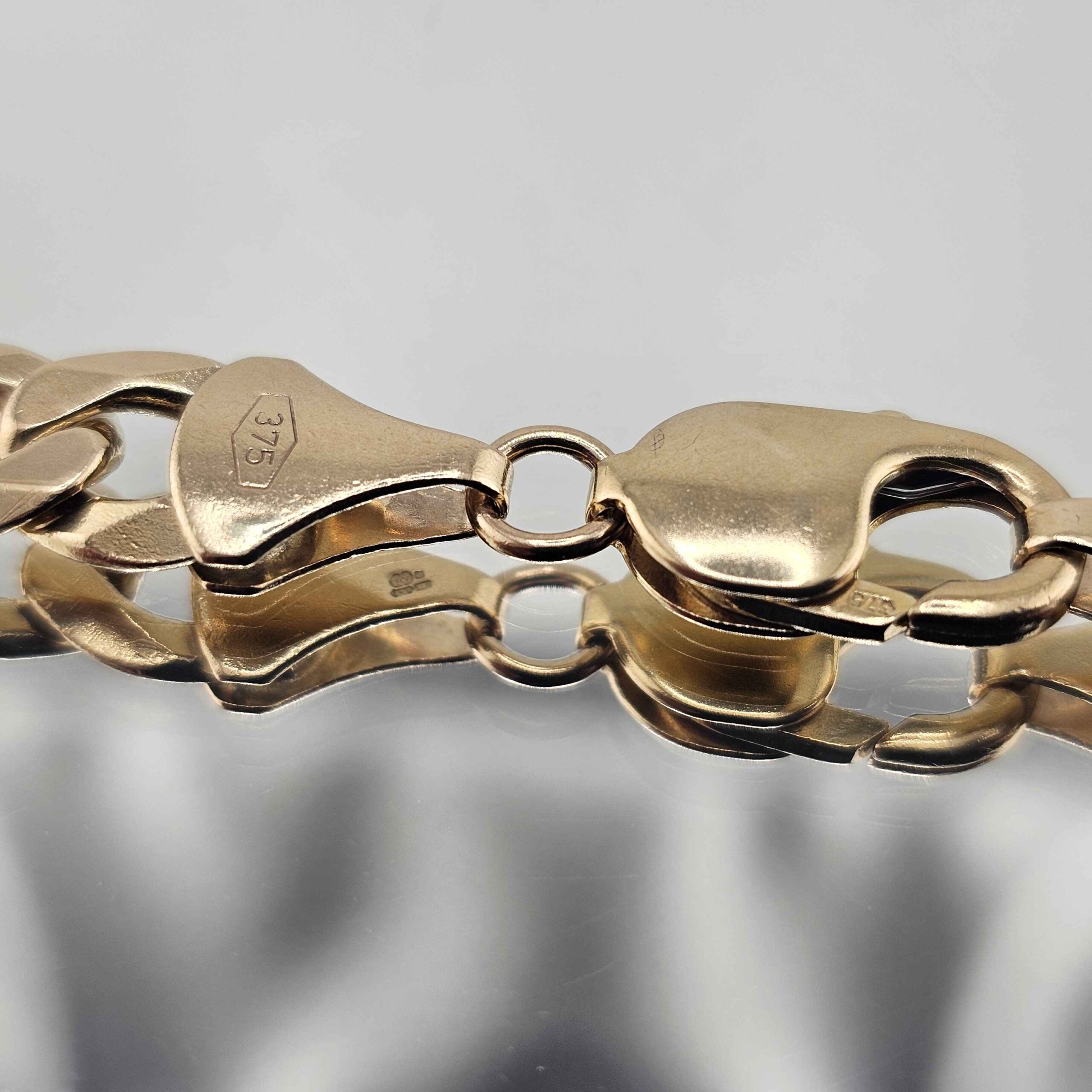 9ct Gold Curb Necklace 22" - Image 3