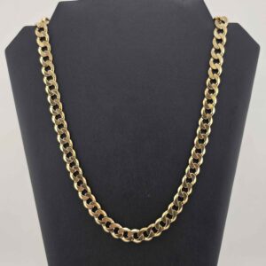 9ct Gold Curb Necklace 22"