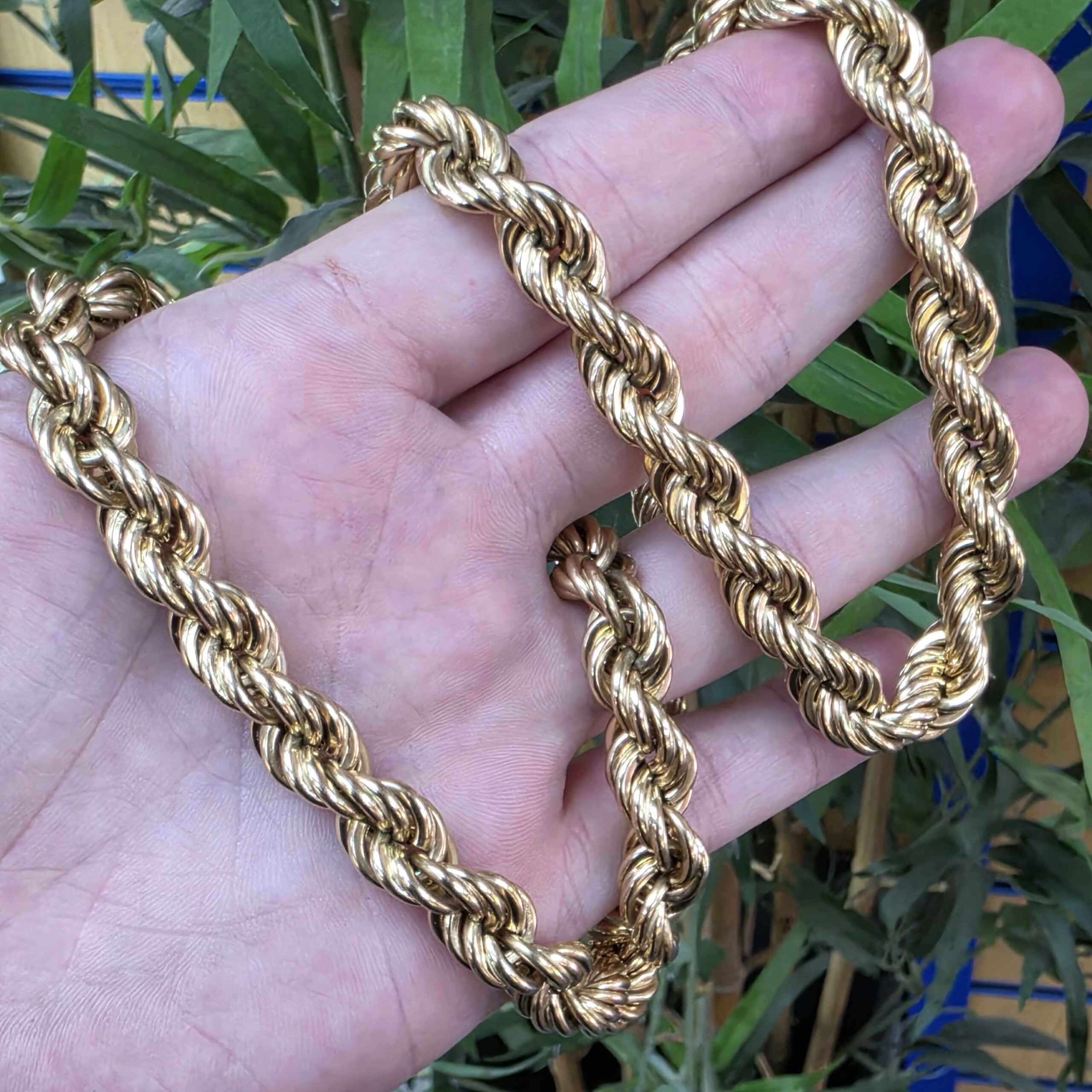 9ct Gold Rope Necklace 28" - Image 4