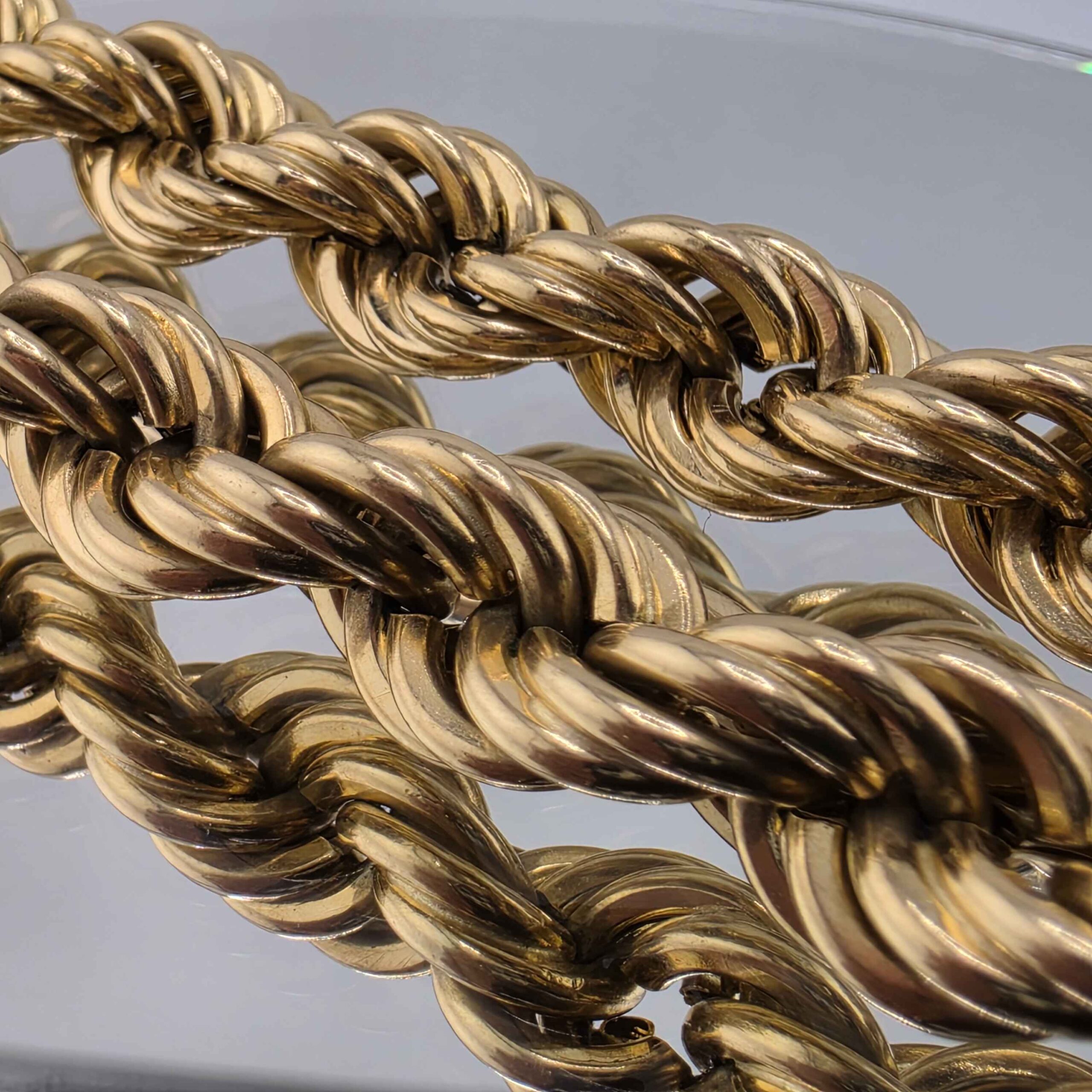 9ct Gold Rope Necklace 28" - Image 2