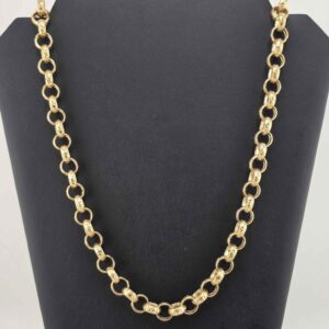 9ct Gold Belcher Necklace 24"