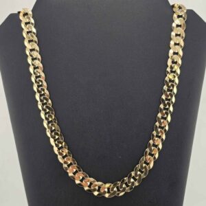 9ct Gold Flat Curb Necklace 22"
