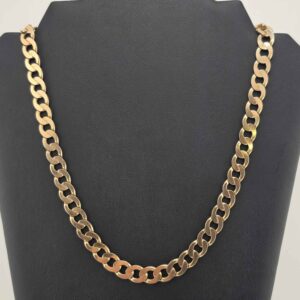 9ct Gold Curb Necklace 22"